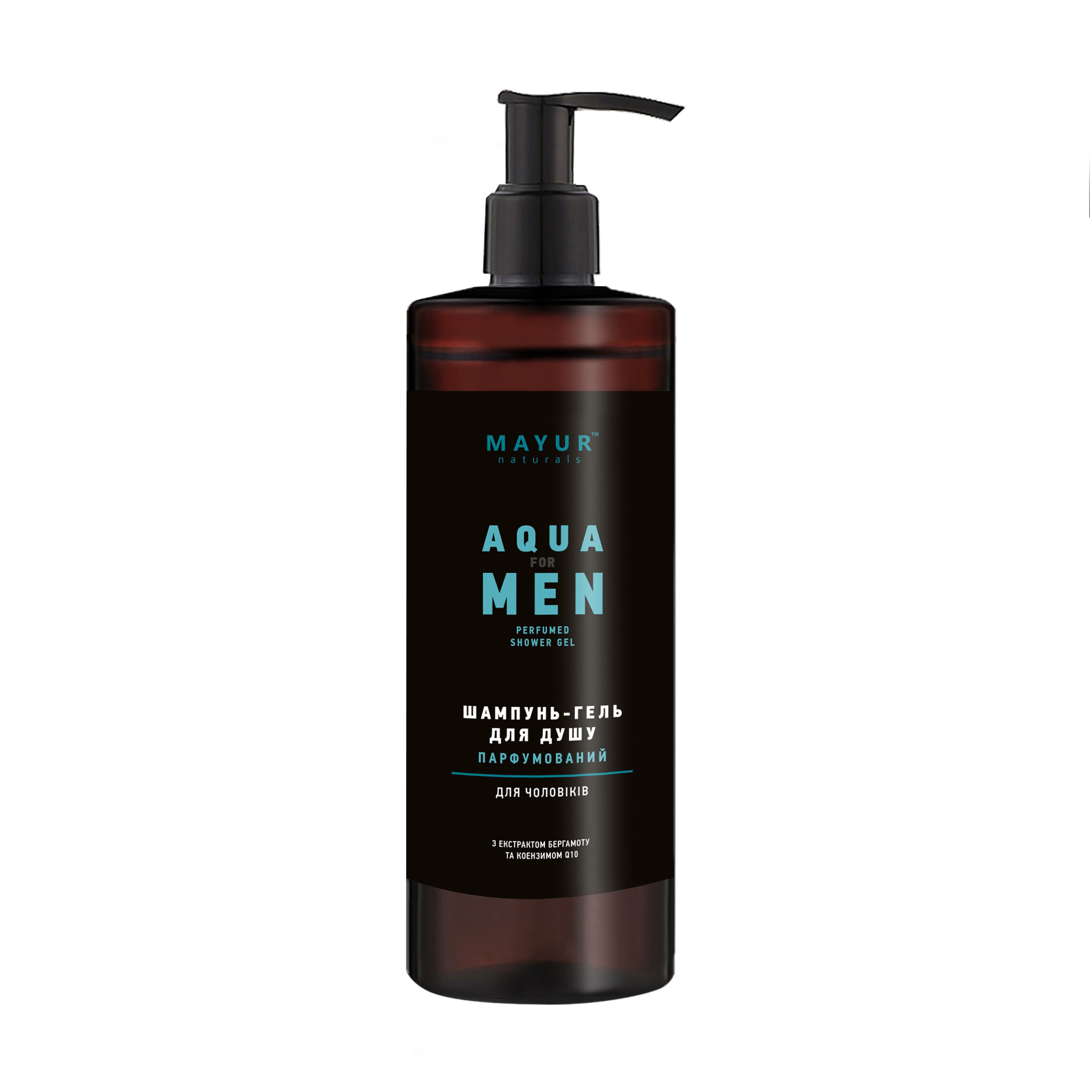 Чоловічий парфумований шампунь-гель для душу Mayur Aqua For Men Perfumed Shower Gel, 500 мл